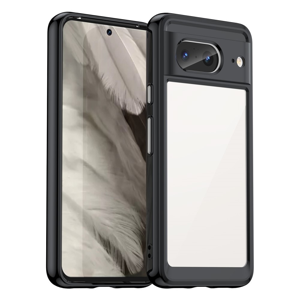 Coque hybride Crystal Hybrid pour Google Pixel 8, noir