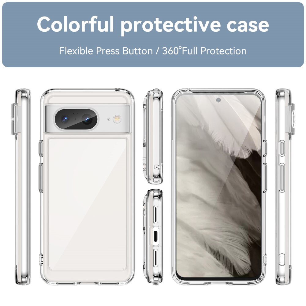 Coque Hybride Crystal Hybrid Google Pixel 8, transparent