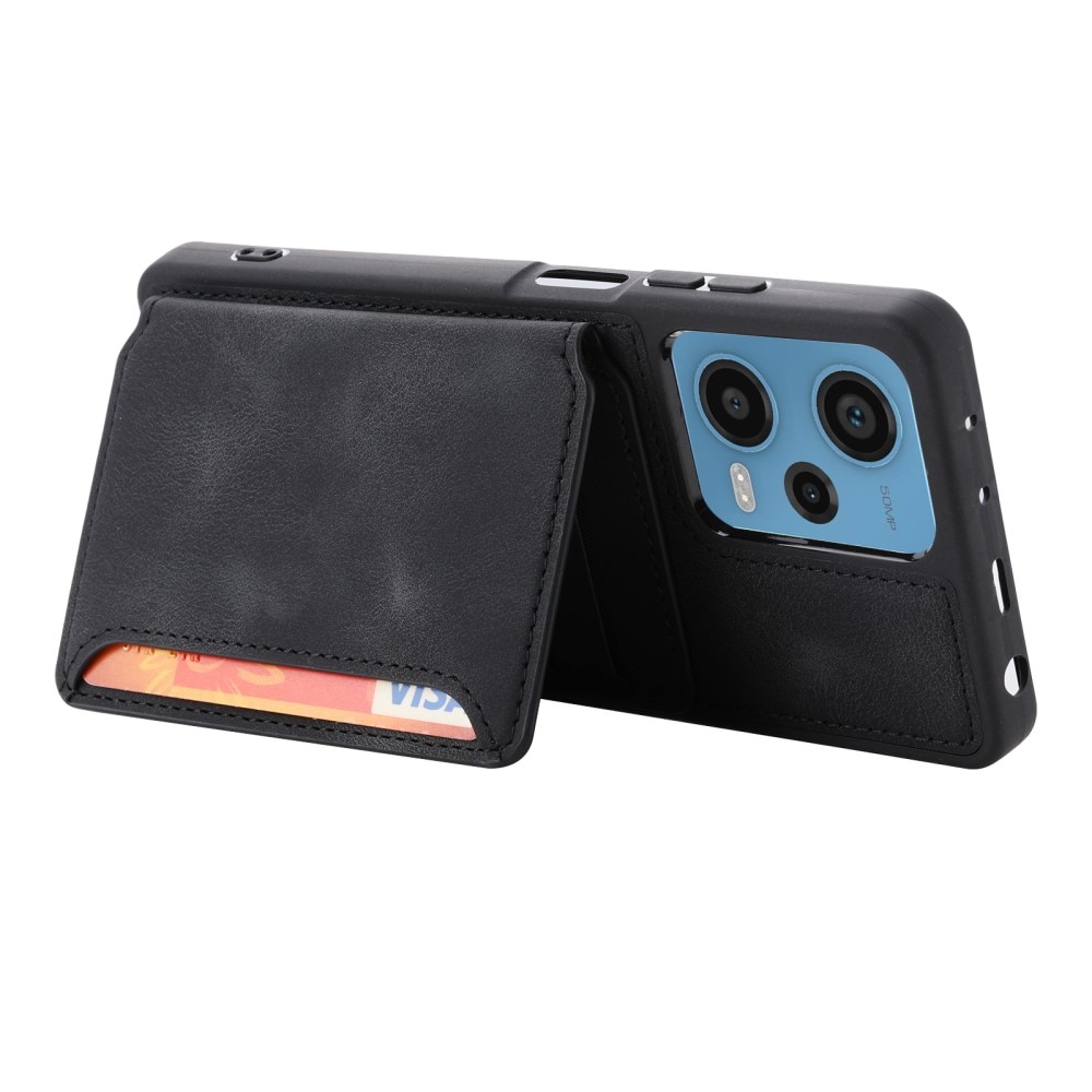 Coque porte-cartes Multi-slot anti-RFID Xiaomi Redmi Note 12 Pro 5G, noir