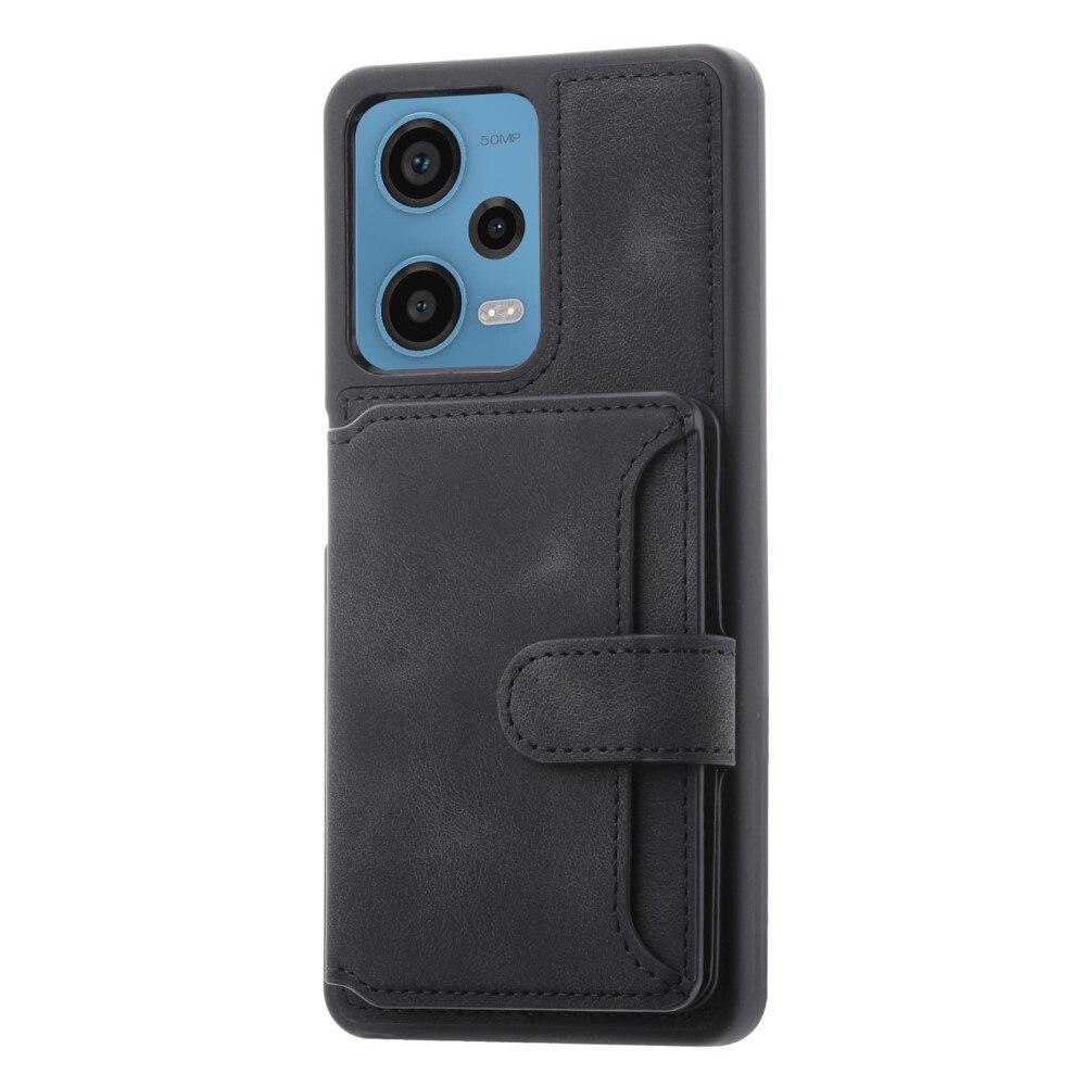 Coque porte-cartes Multi-slot anti-RFID Xiaomi Redmi Note 12 Pro 5G, noir