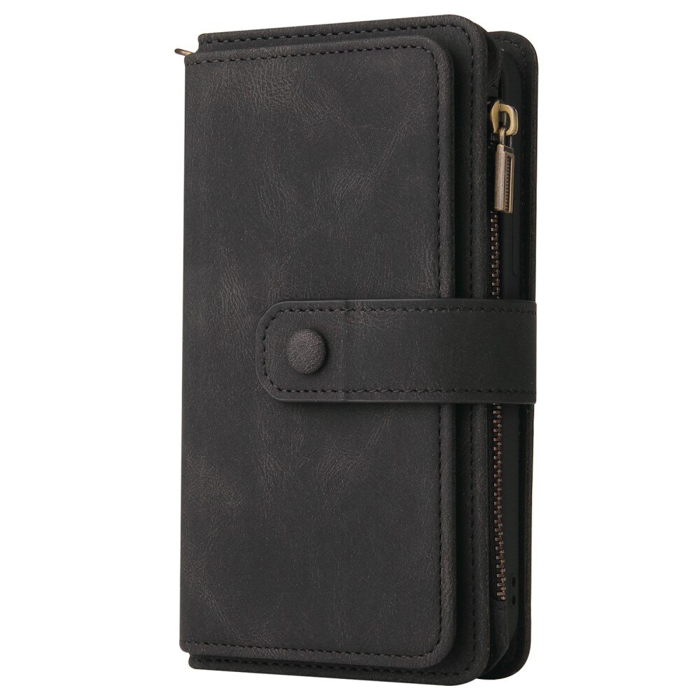 Leather Multi Wallet Motorola Moto G13, noir