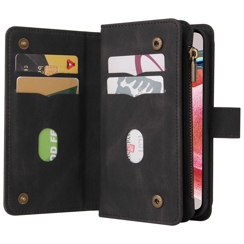 Leather Multi Wallet Xiaomi Redmi Note 12, noir