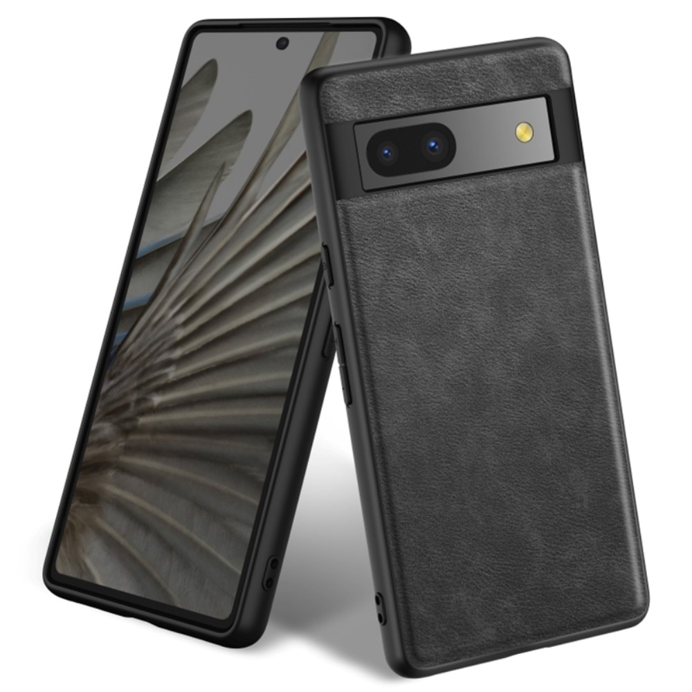 Coque en Cuir Google Pixel 7a noir