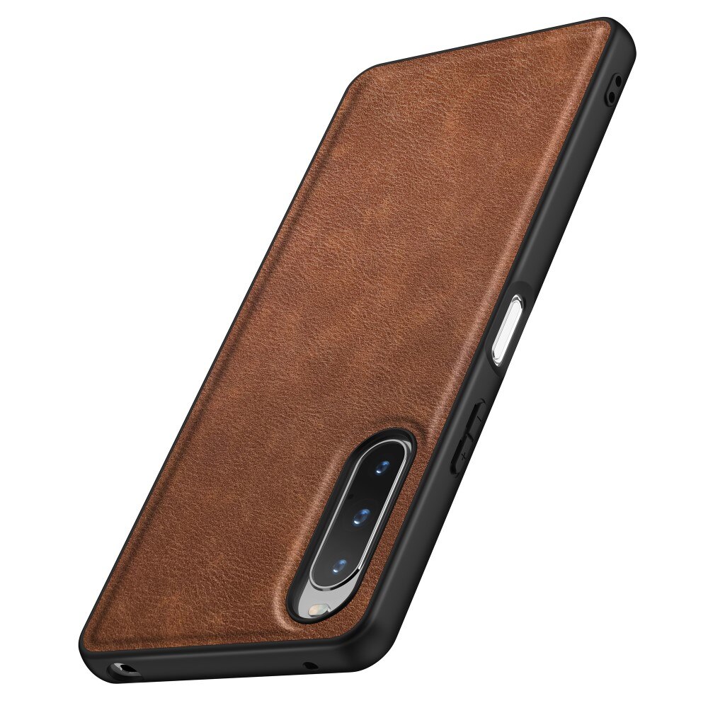 Coque en Cuir Sony Xperia 10 V marron