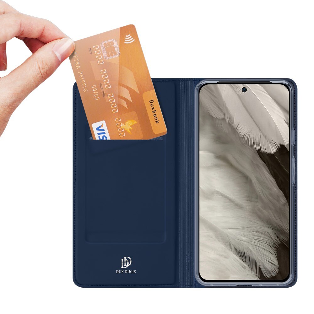Étui portefeuille Skin Pro Series Google Pixel 8, Bleu