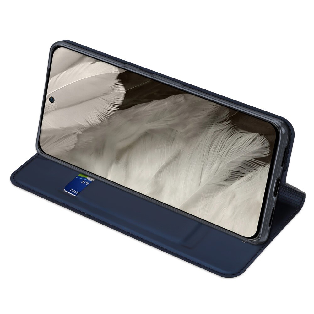 Étui portefeuille Skin Pro Series Google Pixel 8, Bleu