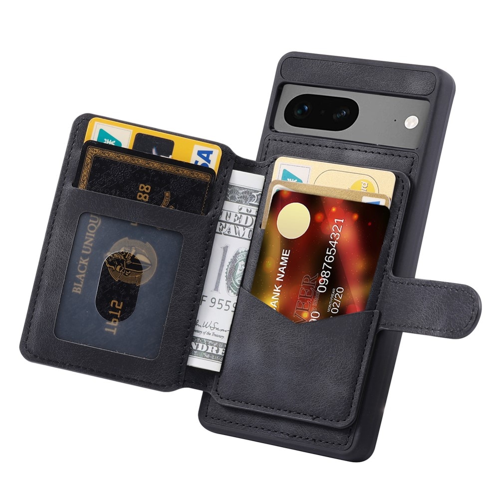 Coque porte-cartes Multi-slot anti-RFID Google Pixel 8, noir
