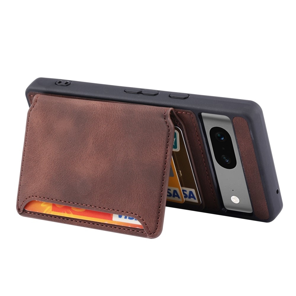 Coque porte-cartes Multi-slot anti-RFID Google Pixel 8, marron