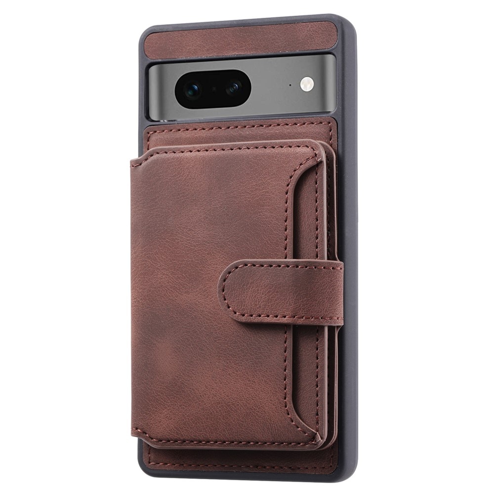 Coque porte-cartes Multi-slot anti-RFID Google Pixel 8, marron