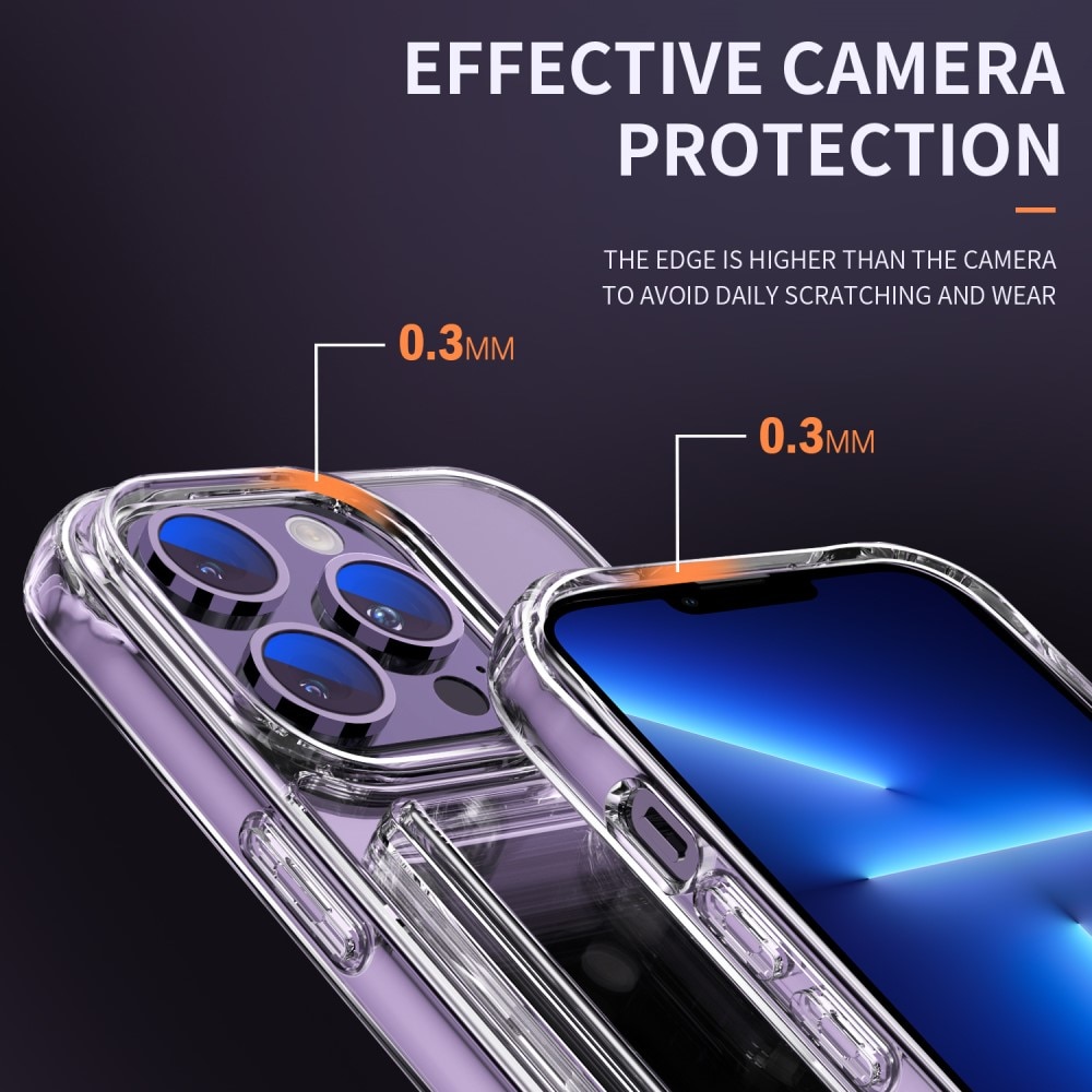 Coque hybride à cartes iPhone 13 Pro, Transparent