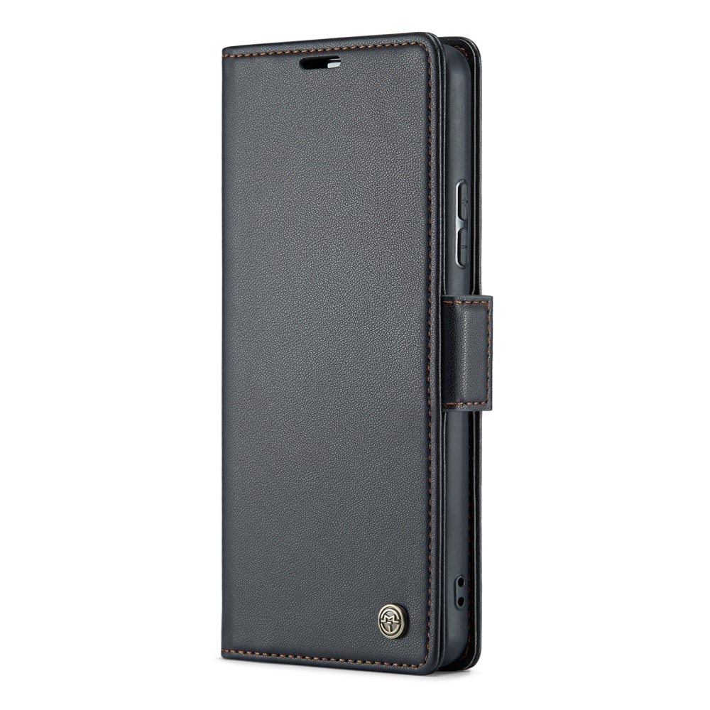 Étui portefeuille mince anti-RFID Samsung Galaxy A54, noir