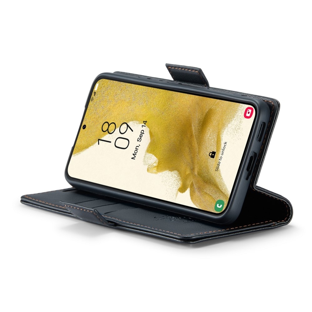 Étui portefeuille mince anti-RFID Samsung Galaxy S22 Plus, Noir