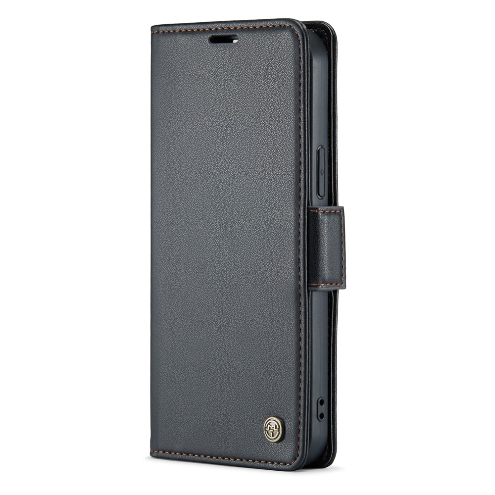 Étui portefeuille mince anti-RFID iPhone 14 Pro, noir