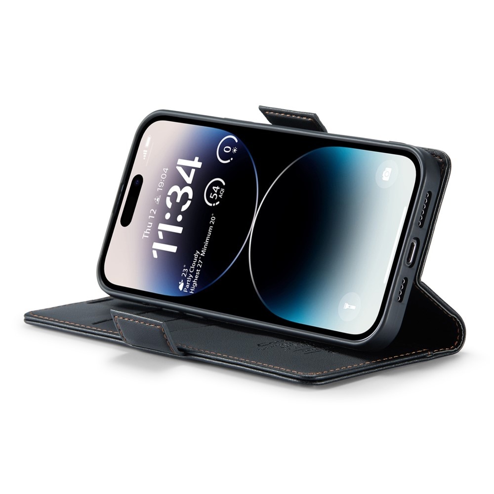 Étui portefeuille mince anti-RFID iPhone 7 Plus/iPhone 8 Plus, Noir