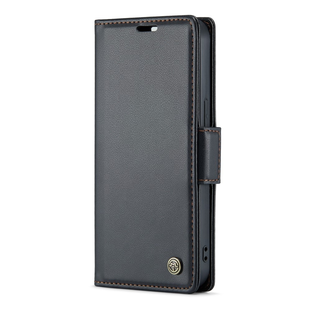 Étui portefeuille mince anti-RFID iPhone 13, Noir