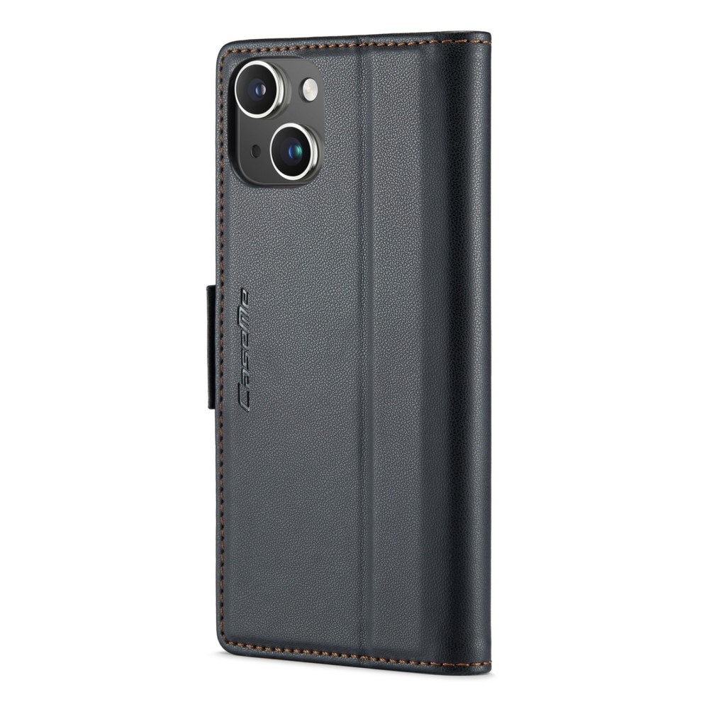 Étui portefeuille mince anti-RFID iPhone 13, Noir