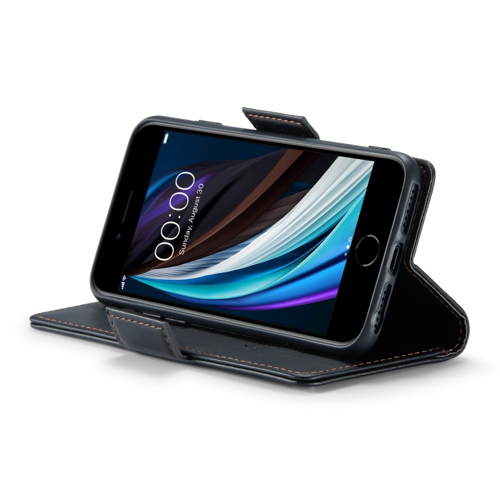 Étui portefeuille mince anti-RFID iPhone 7, Noir