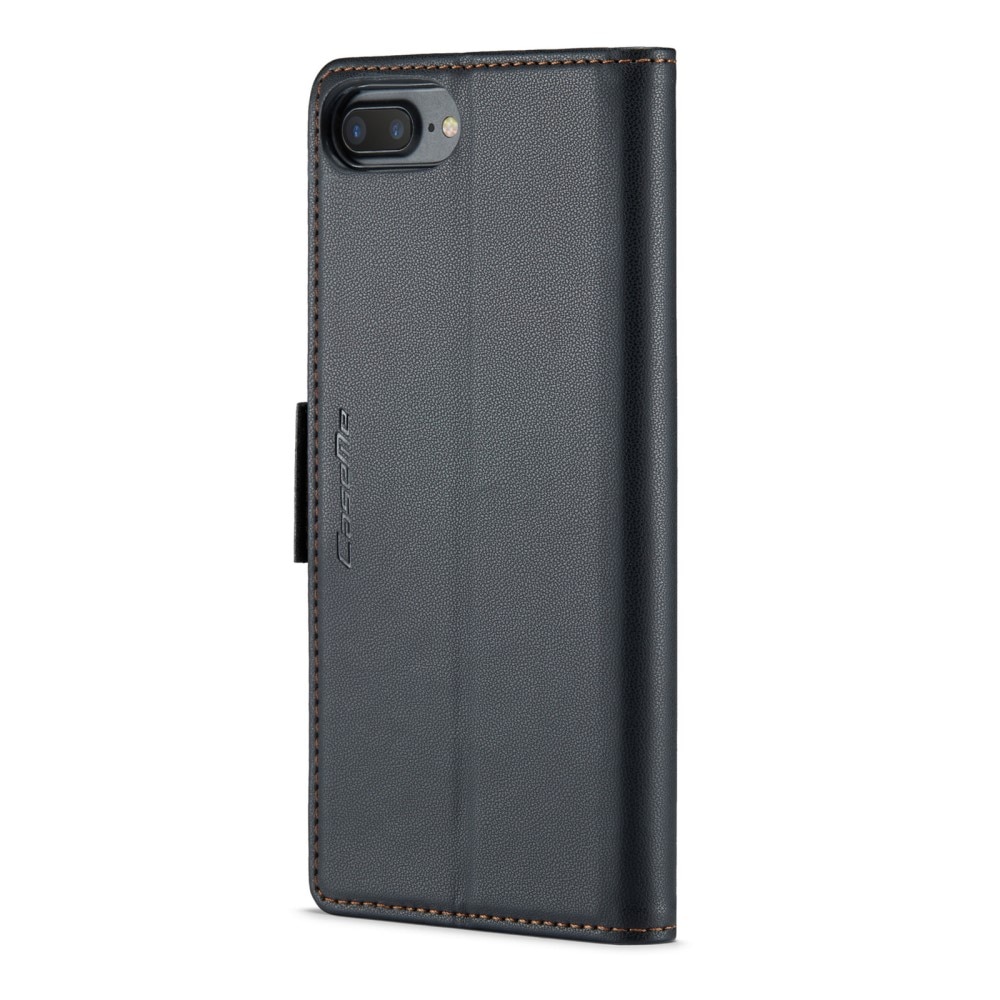 Étui portefeuille mince anti-RFID iPhone 7 Plus/iPhone 8 Plus, Noir