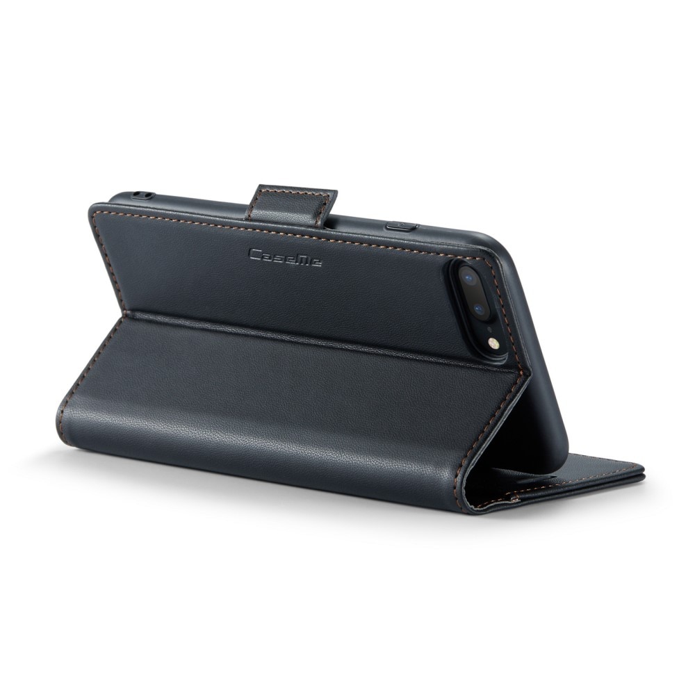Étui portefeuille mince anti-RFID iPhone 7 Plus/iPhone 8 Plus, Noir