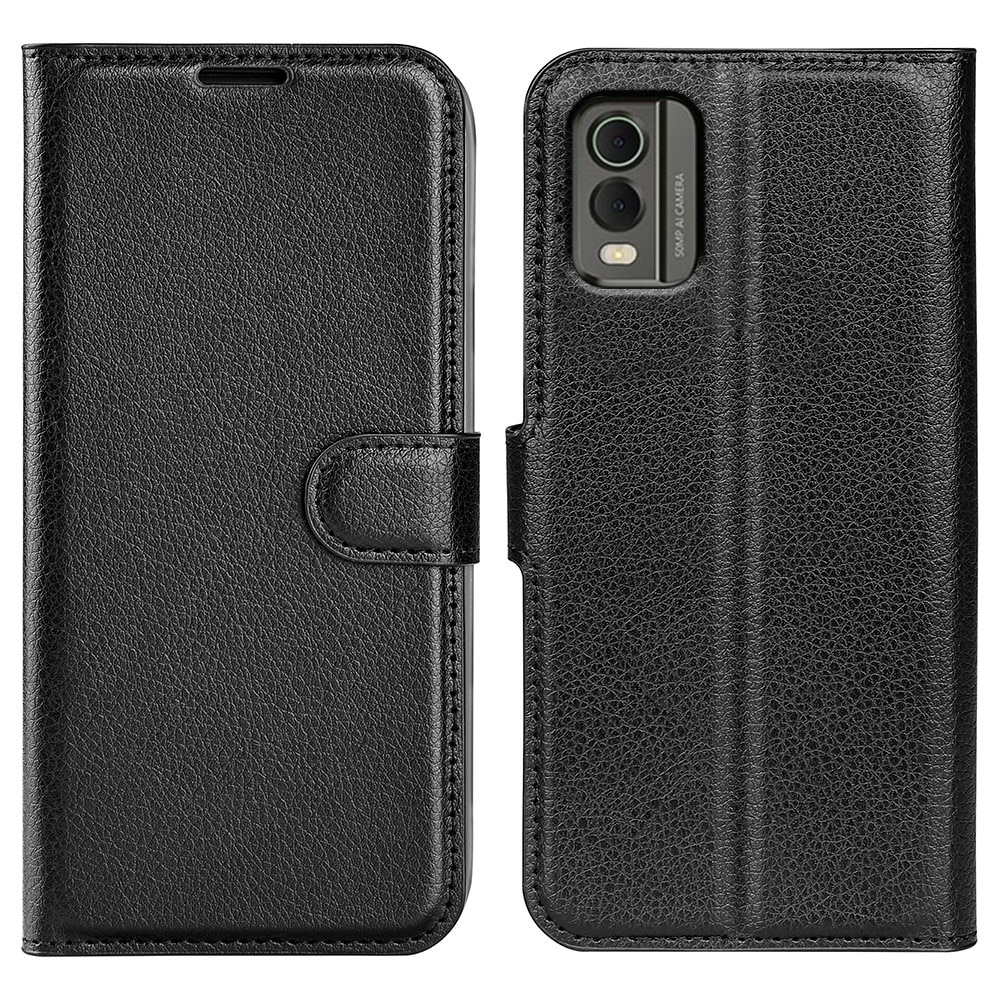 Coque portefeuille Nokia C32, noir