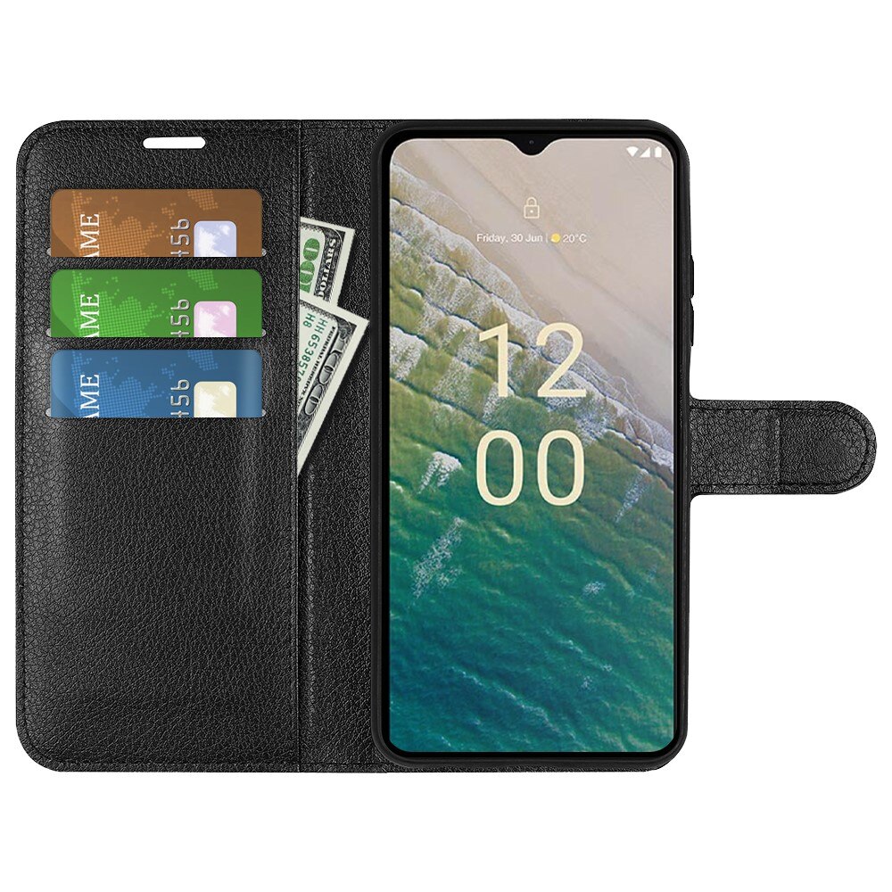 Coque portefeuille  Nokia C32, Noir
