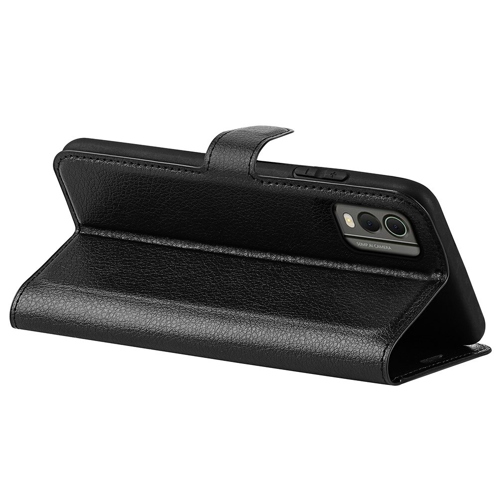 Coque portefeuille Nokia C32, noir