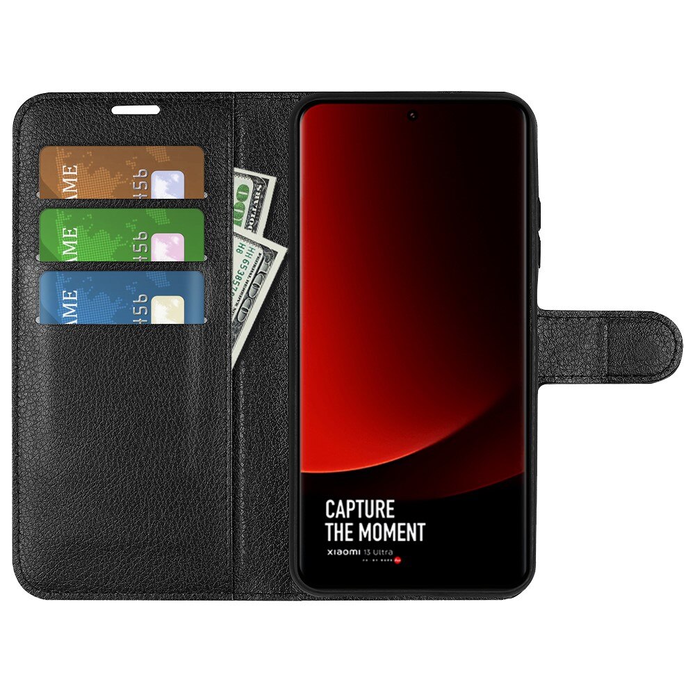 Coque portefeuille Xiaomi 13 Ultra, Noir