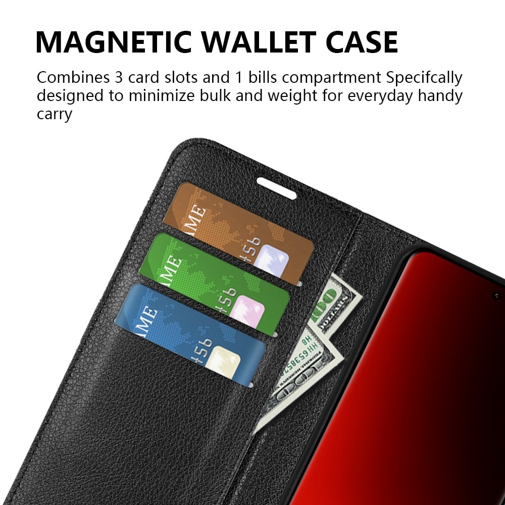 Coque portefeuille Xiaomi 13 Ultra, Noir