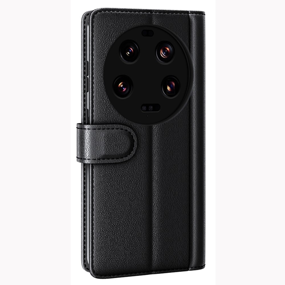 Étui en cuir veritable Xiaomi 13 Ultra, noir