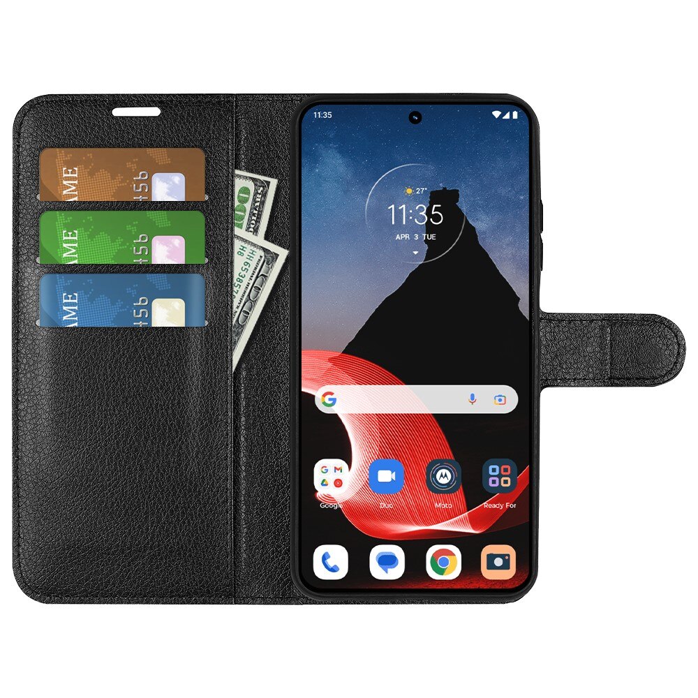 Coque portefeuille Motorola ThinkPhone, Noir