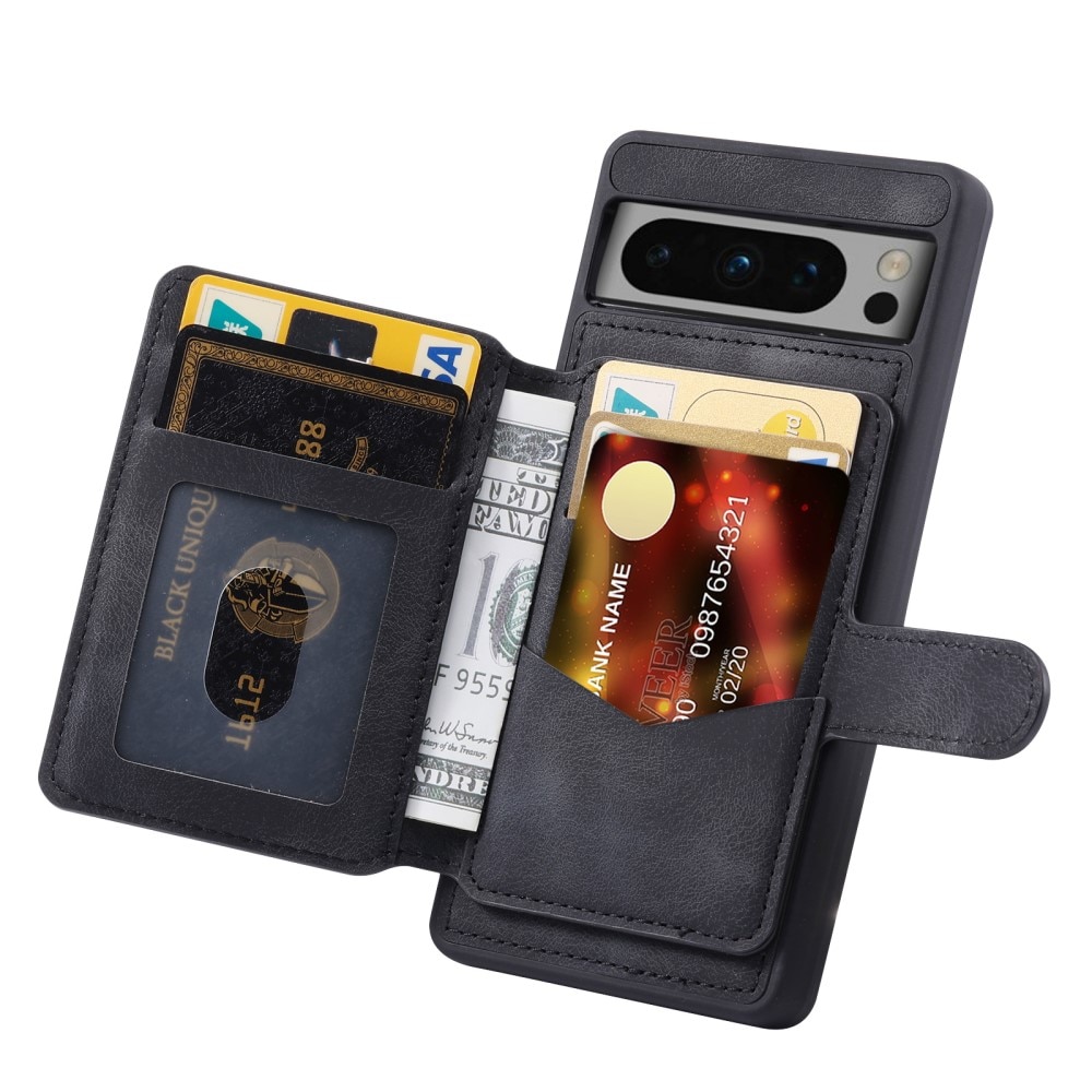 Coque porte-cartes Multi-slot anti-RFID Google Pixel 8 Pro, noir