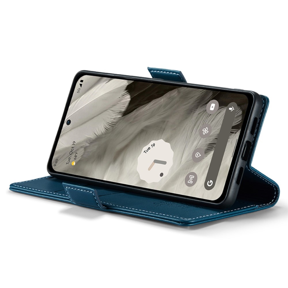Étui portefeuille mince anti-RFID Google Pixel 8, Bleu