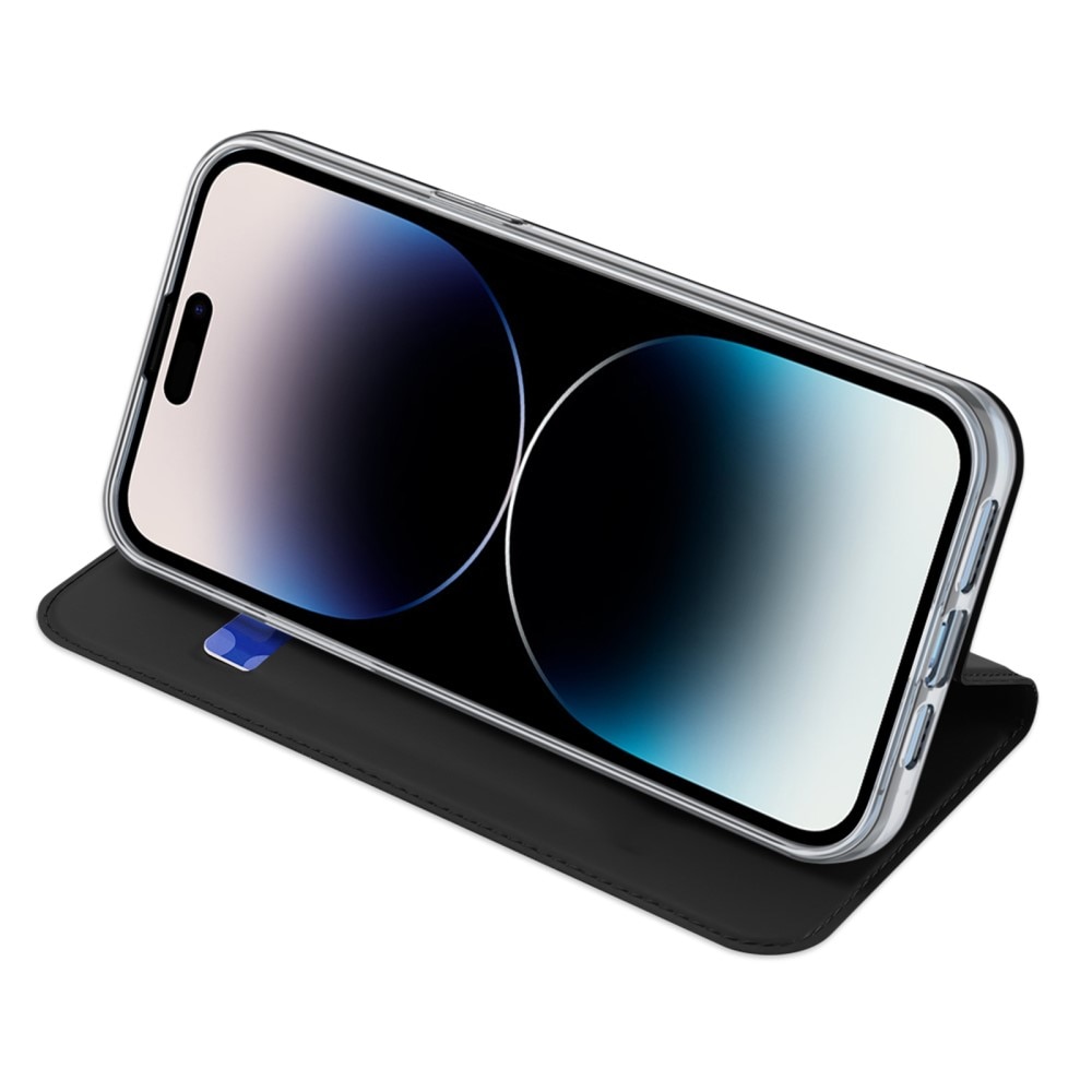 Étui portefeuille Skin Pro Series iPhone 15 Pro Max, Noir