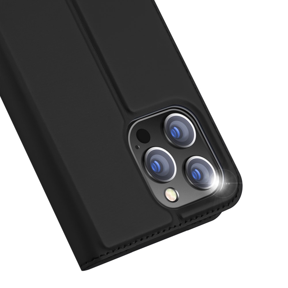 Étui portefeuille Skin Pro Series iPhone 15 Pro Max, Noir
