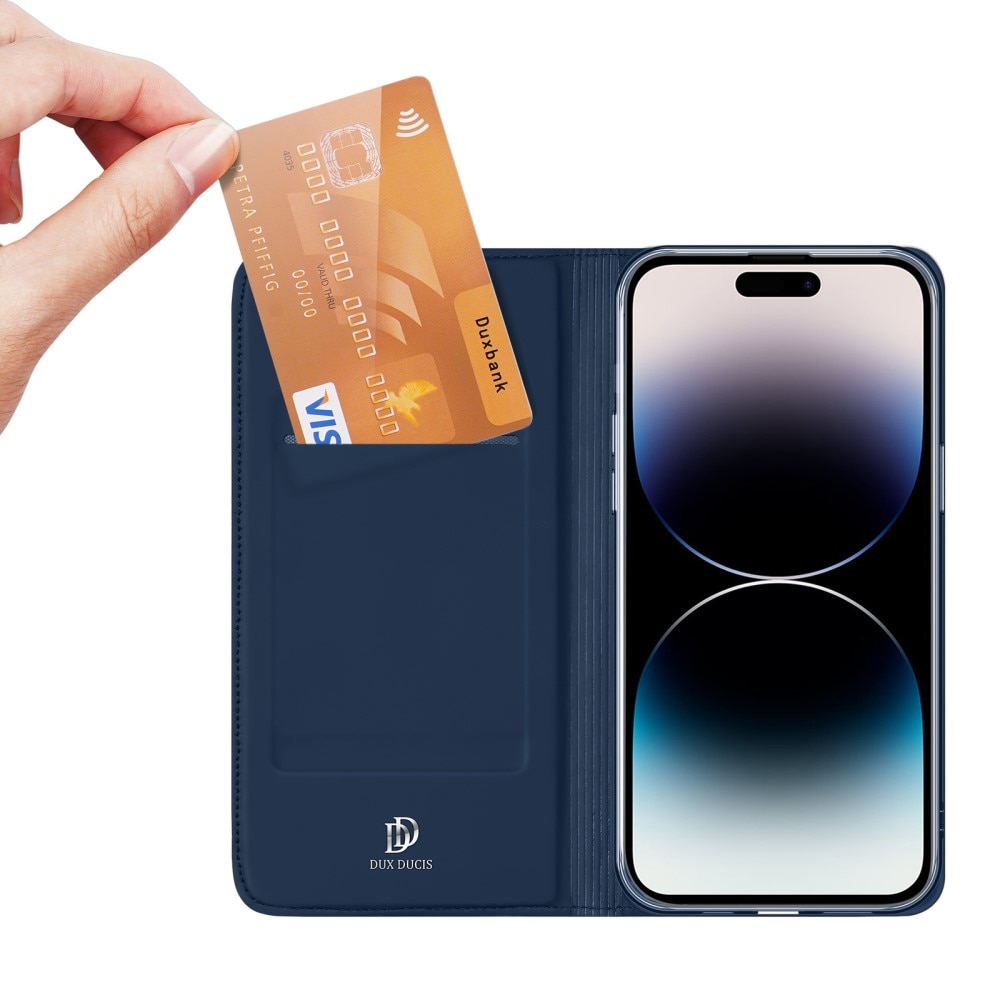 Étui portefeuille Skin Pro Series iPhone 15 Pro Max, Navy