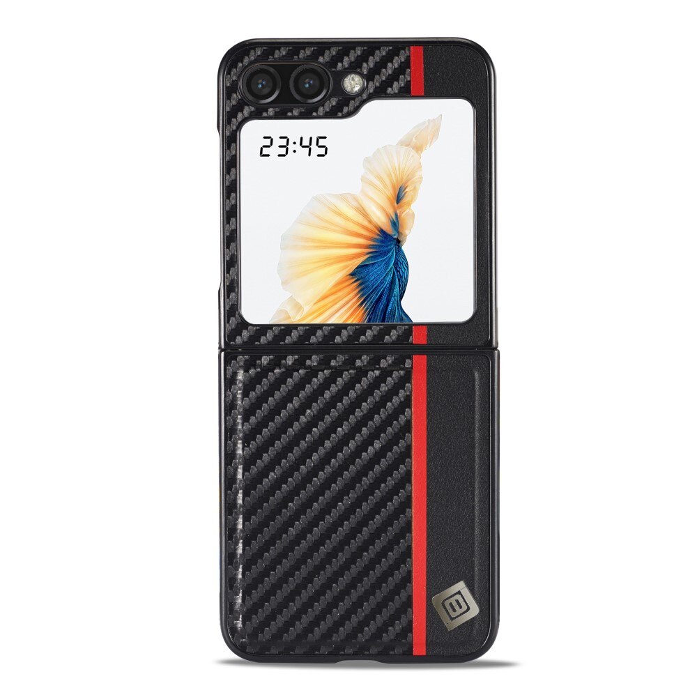 Coque Samsung Galaxy Z Flip 5, fibre de carbone