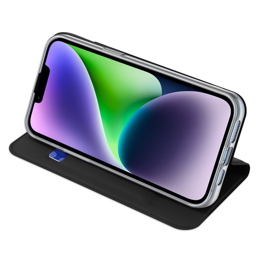 Étui portefeuille Skin Pro Series iPhone 15, Noir