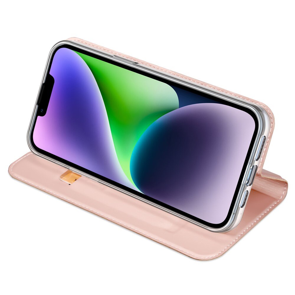 Étui portefeuille Skin Pro Series iPhone 15, Or rose