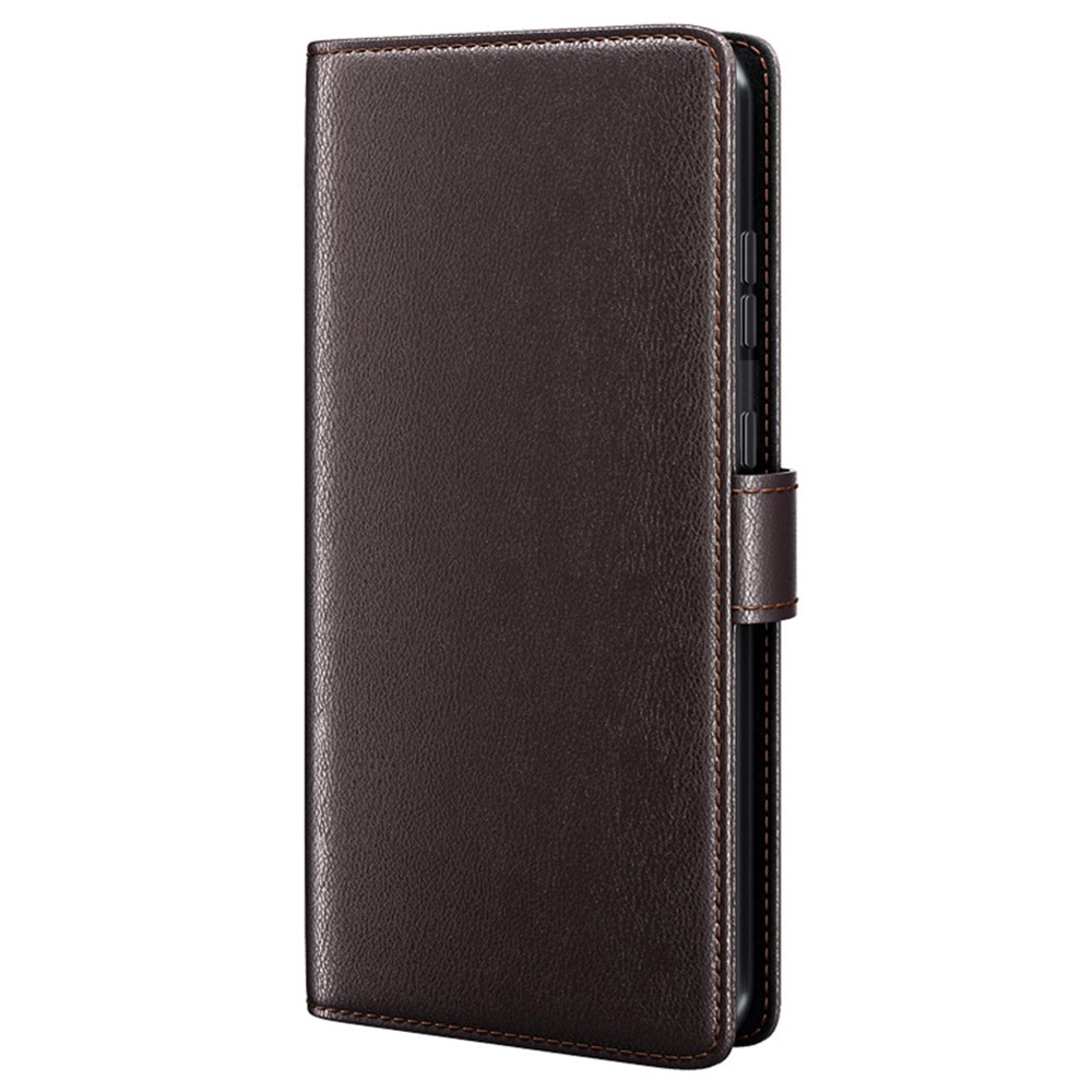 Étui en cuir veritable iPhone 15 Plus, Marron