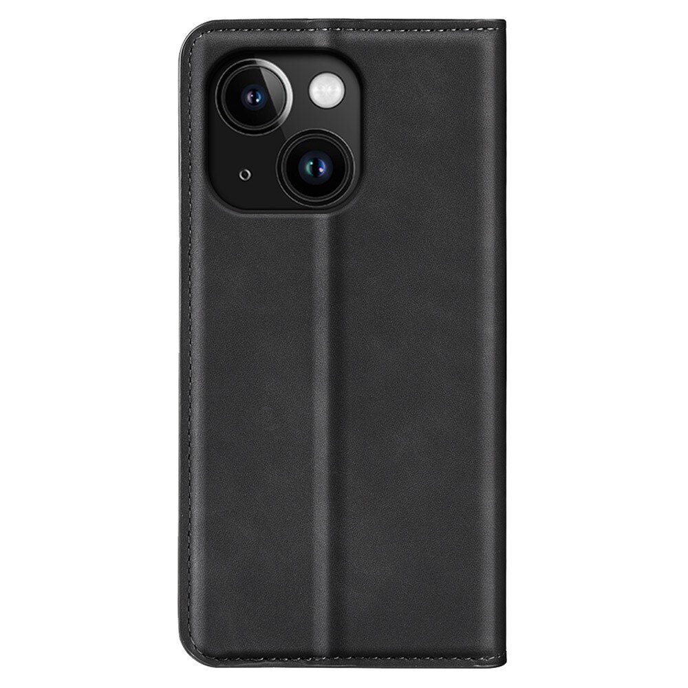Coque portefeuille mince iPhone 15, Noir