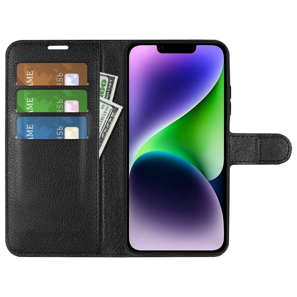 Coque portefeuille iPhone 15, Noir