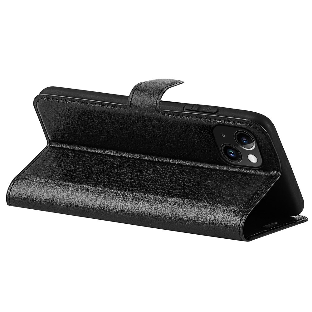 Coque portefeuille iPhone 15, noir