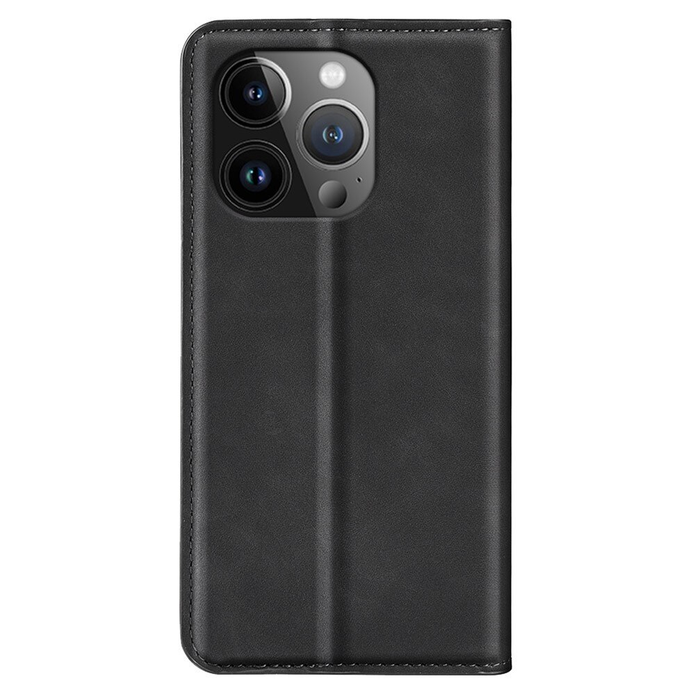 Coque portefeuille mince iPhone 15 Pro Max, Noir
