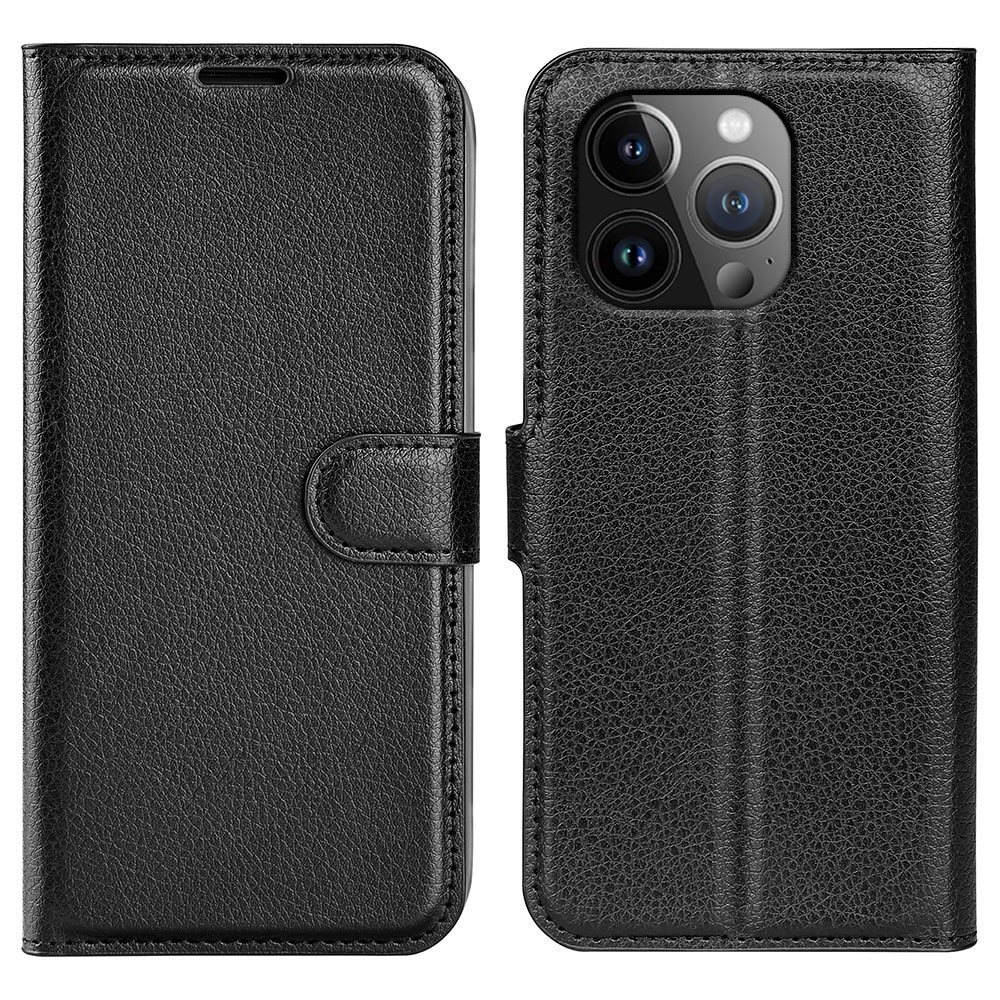 Coque portefeuille iPhone 15 Pro Max, Noir