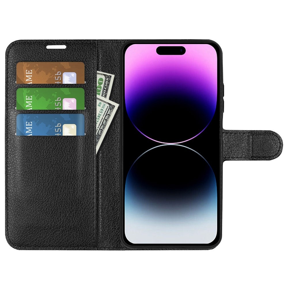 Coque portefeuille iPhone 15 Pro Max, Noir