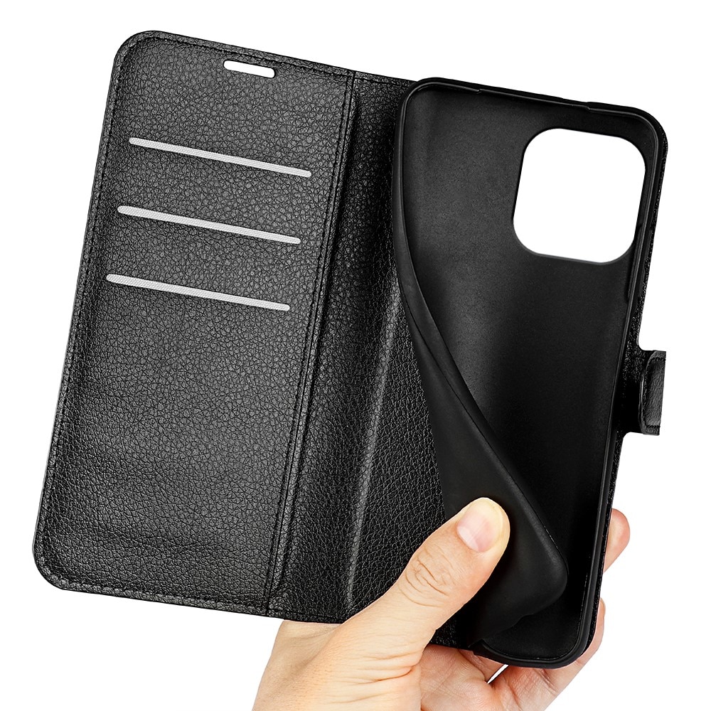 Coque portefeuille iPhone 15 Pro Max, Noir