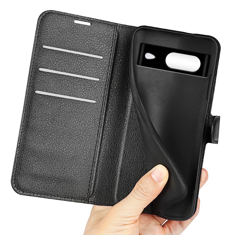 Coque portefeuille Google Pixel 8, Noir