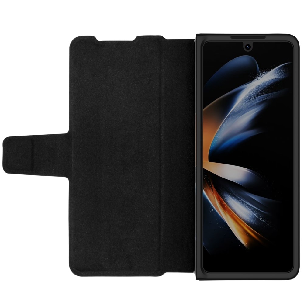 Coque Leather Case with Pen Slot Samsung Galaxy Z Fold 5, noir