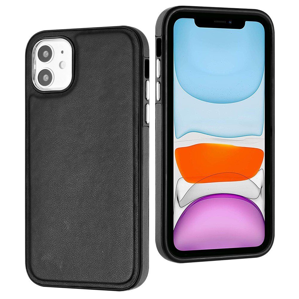 Coque en Cuir iPhone 11, noir