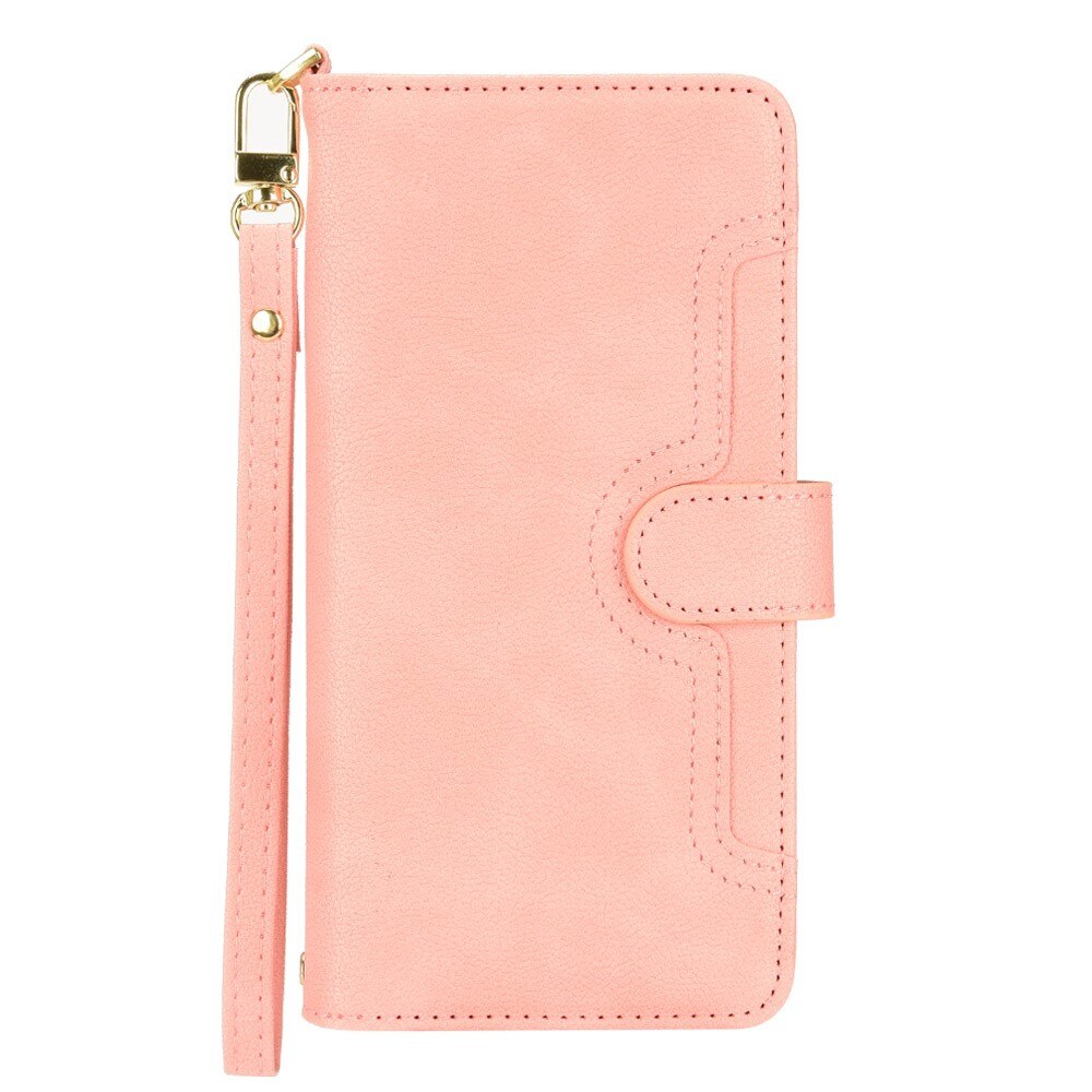 Zipper Portefeuille en cuir avec plusieurs fentes Sony Xperia 10 V, rose